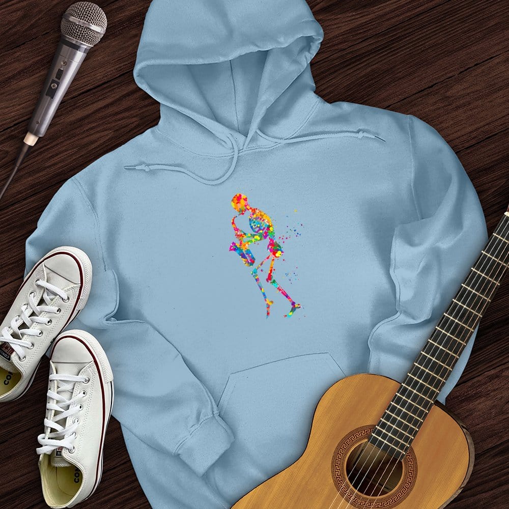 Printify Hoodie Light Blue / S Colorful Souls Sax Hoodie