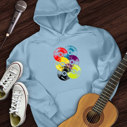 Printify Hoodie Light Blue / S Colorful Vinyls Hoodie