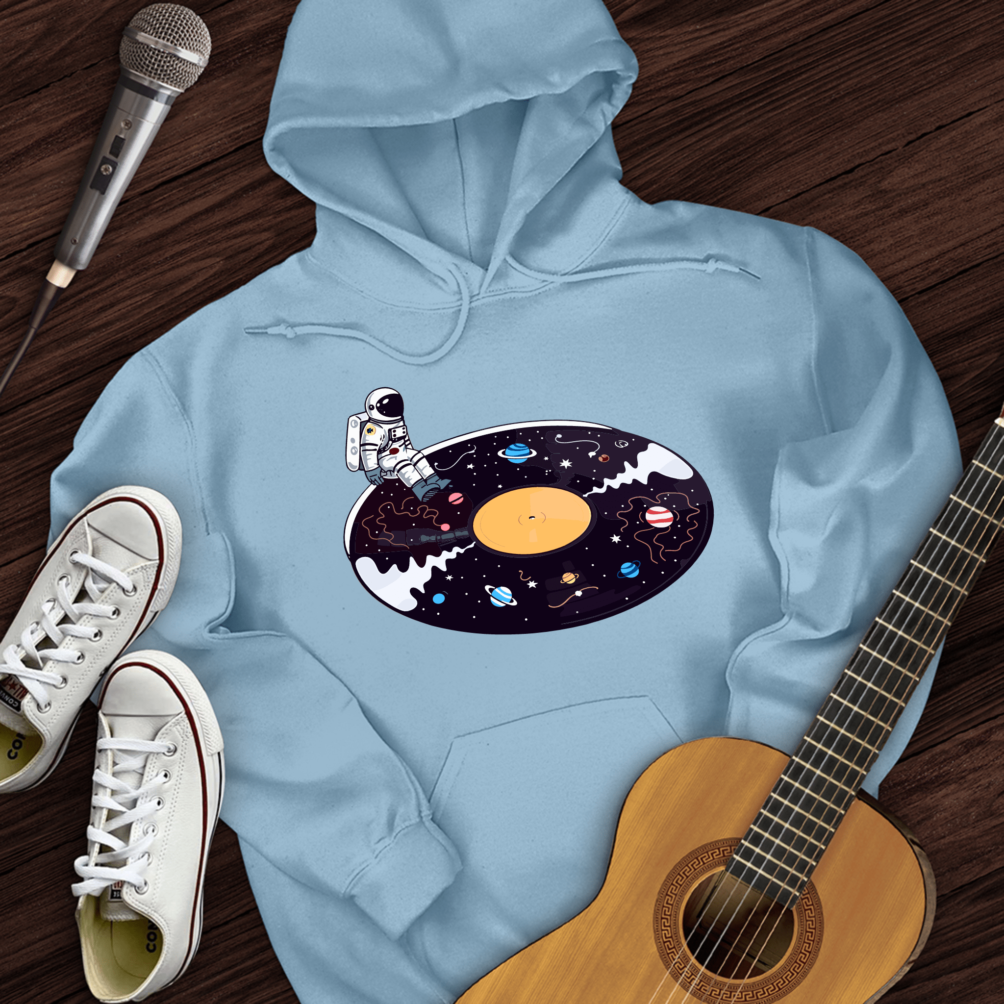Printify Hoodie Light Blue / S Cosmic Vinyl Hoodie