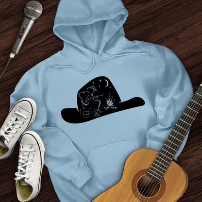 Printify Hoodie Light Blue / S Cowboy Hat Hoodie