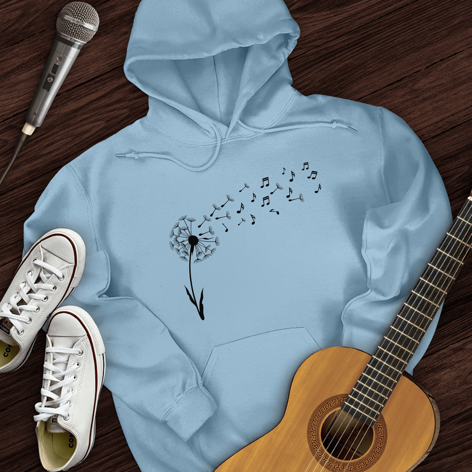 Printify Hoodie Light Blue / S Dandelion Notes Hoodie