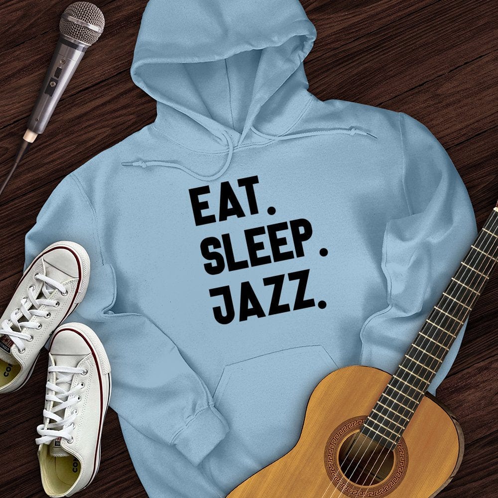 Printify Hoodie Light Blue / S Eat Sleep Jazz Hoodie