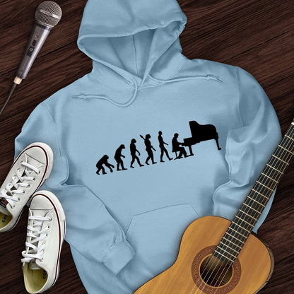 Printify Hoodie Light Blue / S Evolution Of Pianist Hoodie