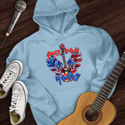 Printify Hoodie Light Blue / S Freedom Rocks Hoodie