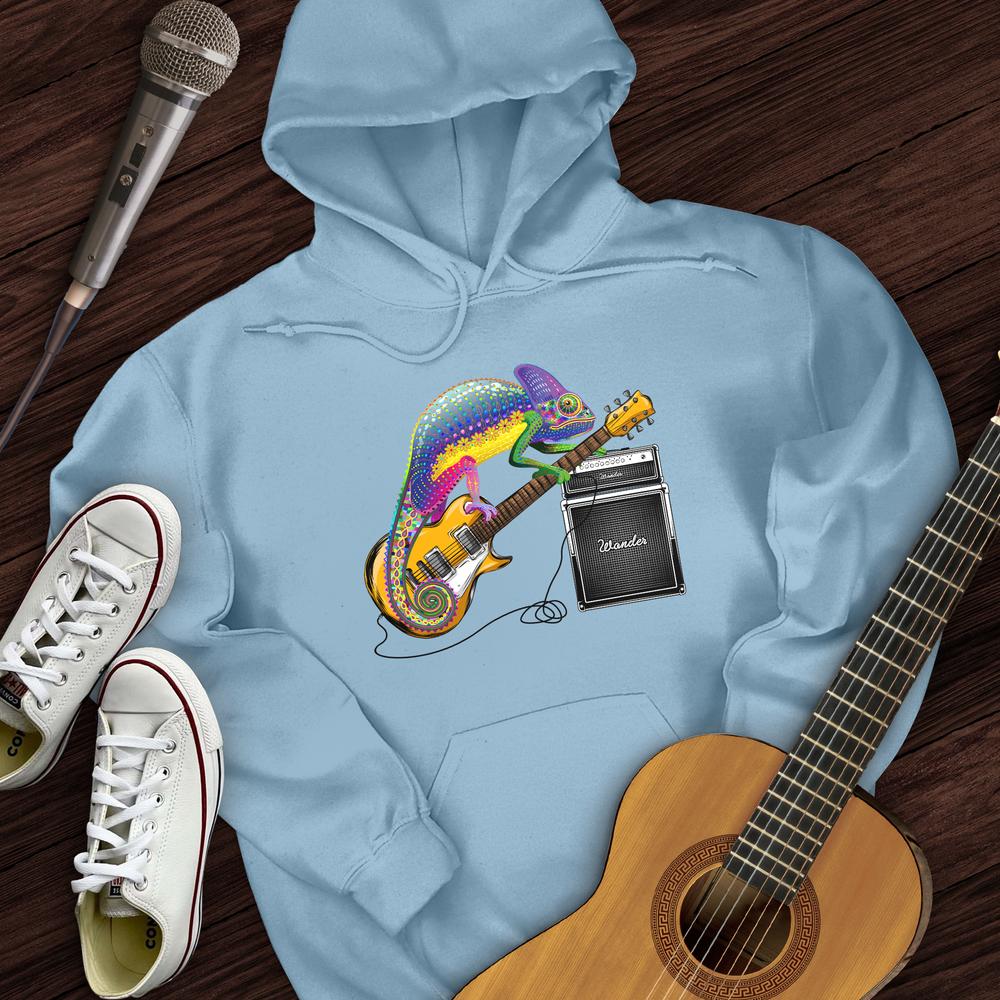 Printify Hoodie Light Blue / S Guitar Lizard Hoodie