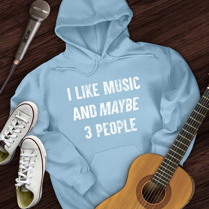 Printify Hoodie Light Blue / S I Like Music Hoodie