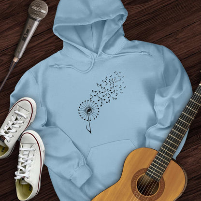 Printify Hoodie Light Blue / S Music Note Dandelion Hoodie