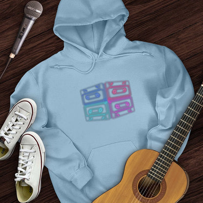 Printify Hoodie Light Blue / S Neon Tapes Hoodie