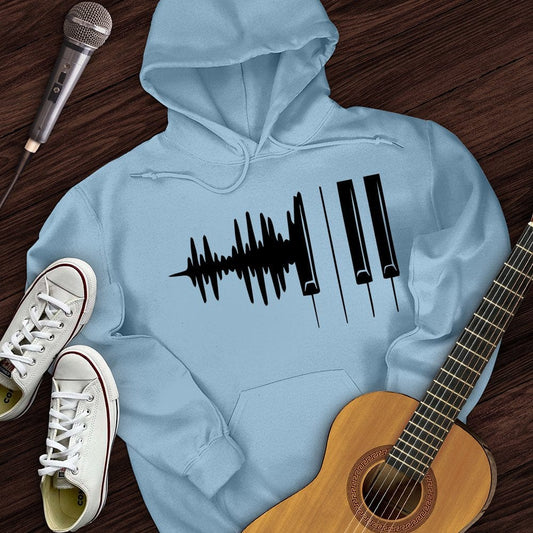 Printify Hoodie Light Blue / S Piano Hoodie