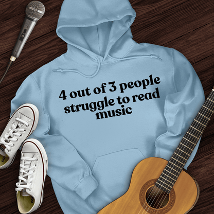 Printify Hoodie Light Blue / S Reading Music Hard Hoodie