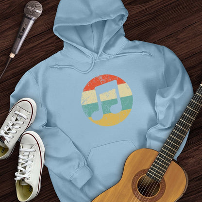 Printify Hoodie Light Blue / S Retro Music Note Hoodie