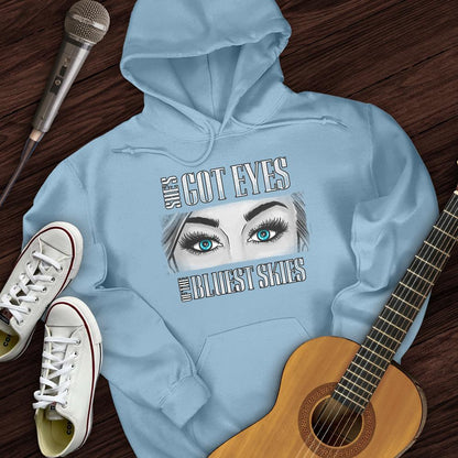 Printify Hoodie Light Blue / S She's Got Eyes Hoodie