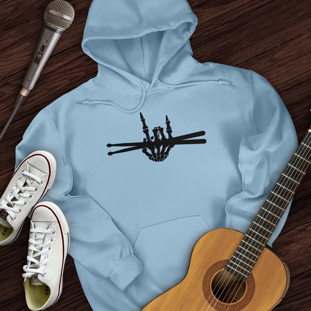 Printify Hoodie Light Blue / S Skeleton Drummer Hoodie