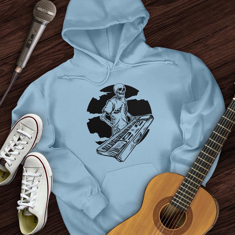 Printify Hoodie Light Blue / S Skeleton Keyboard Hoodie