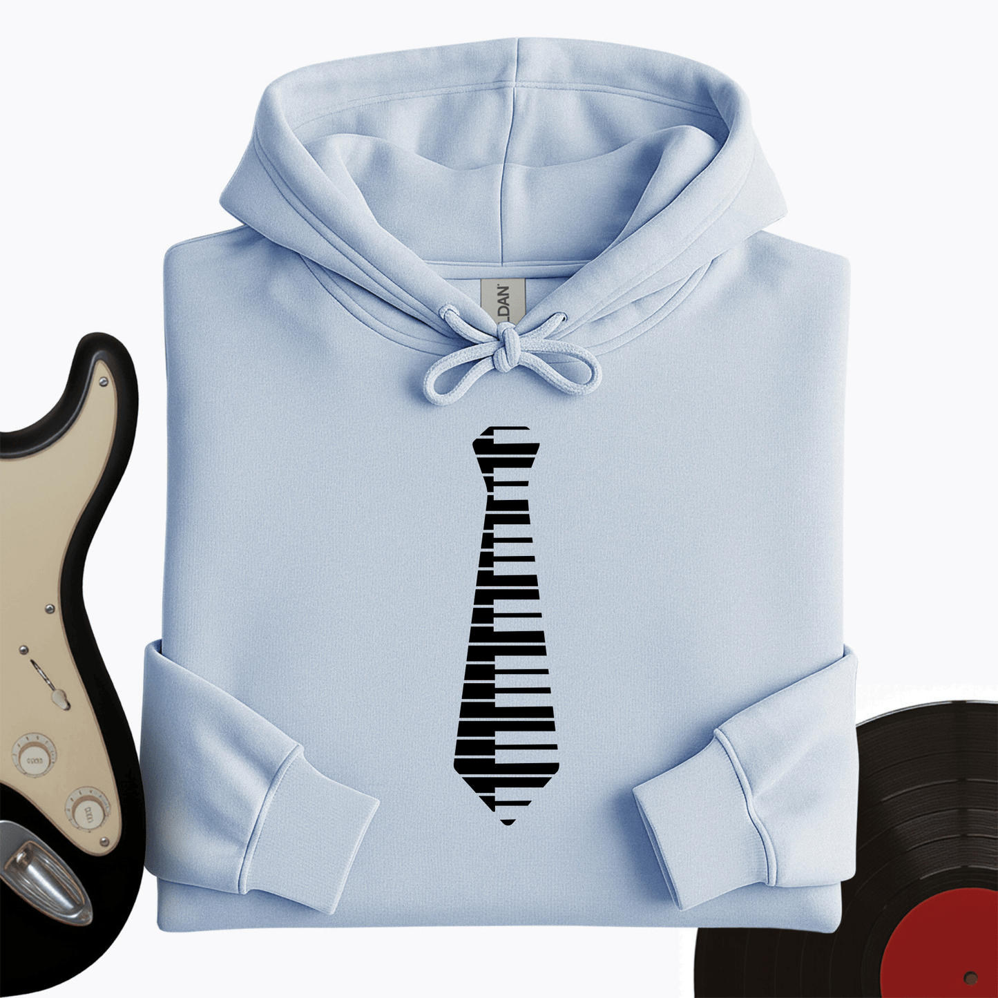 Printify Hoodie Light Blue / S Tie Keyboard Hoodie