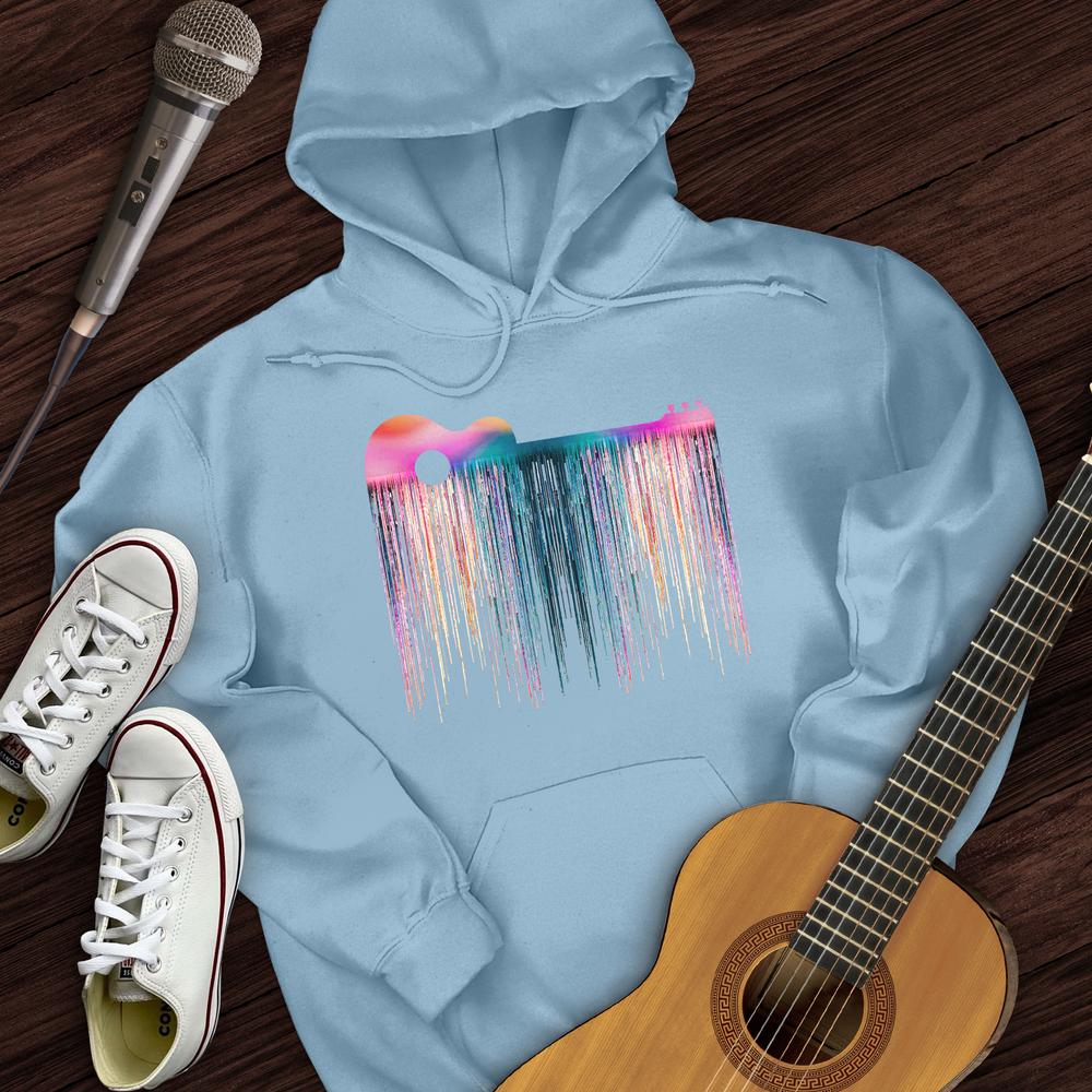 Printify Hoodie Light Blue / S Trippy Guitar Hoodie