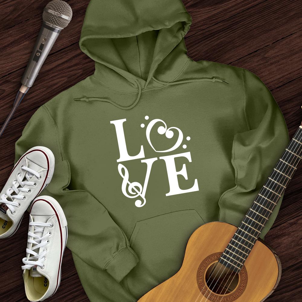 Printify Hoodie Love For Music Hoodie