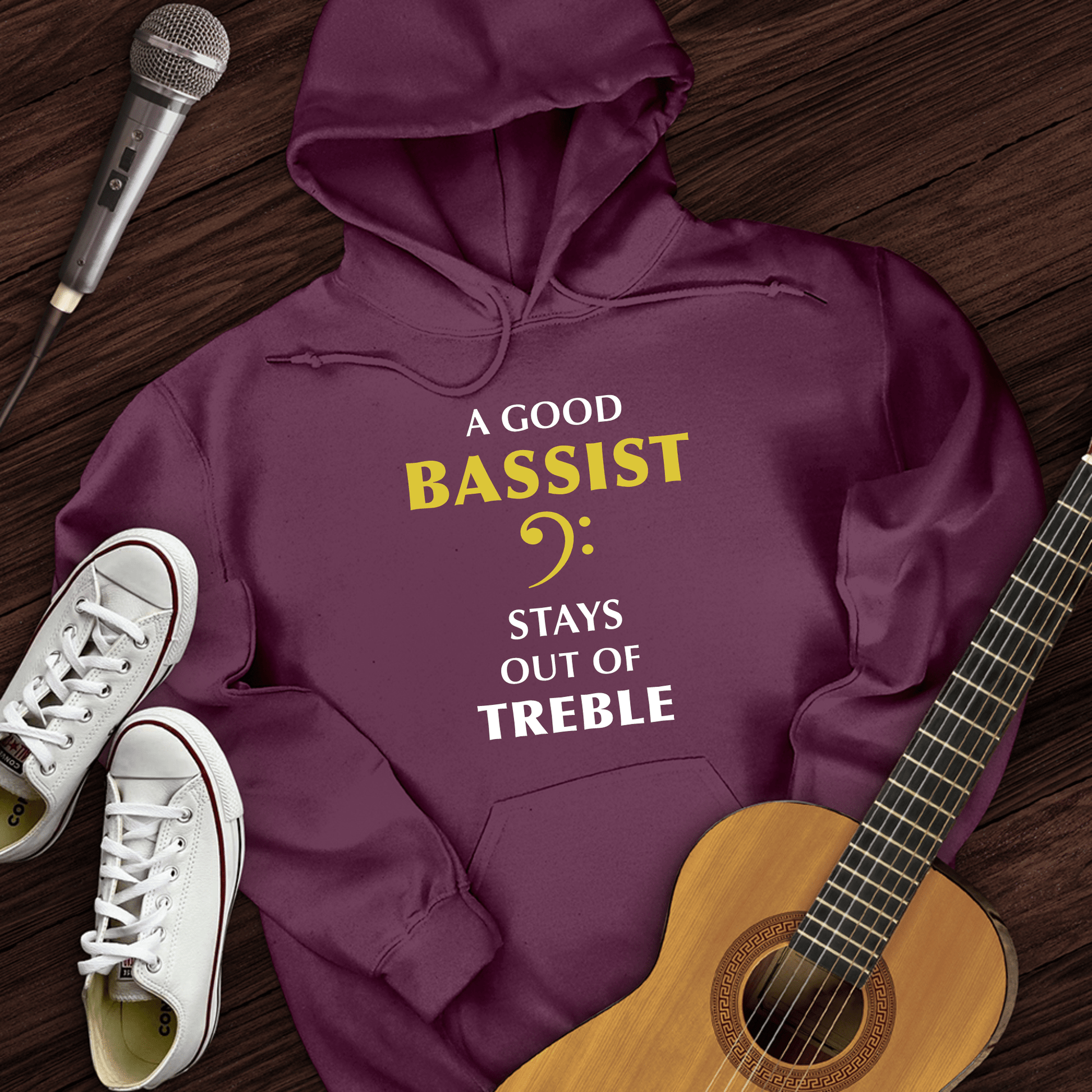 Printify Hoodie Maroon / S A Good Bassist Hoodie
