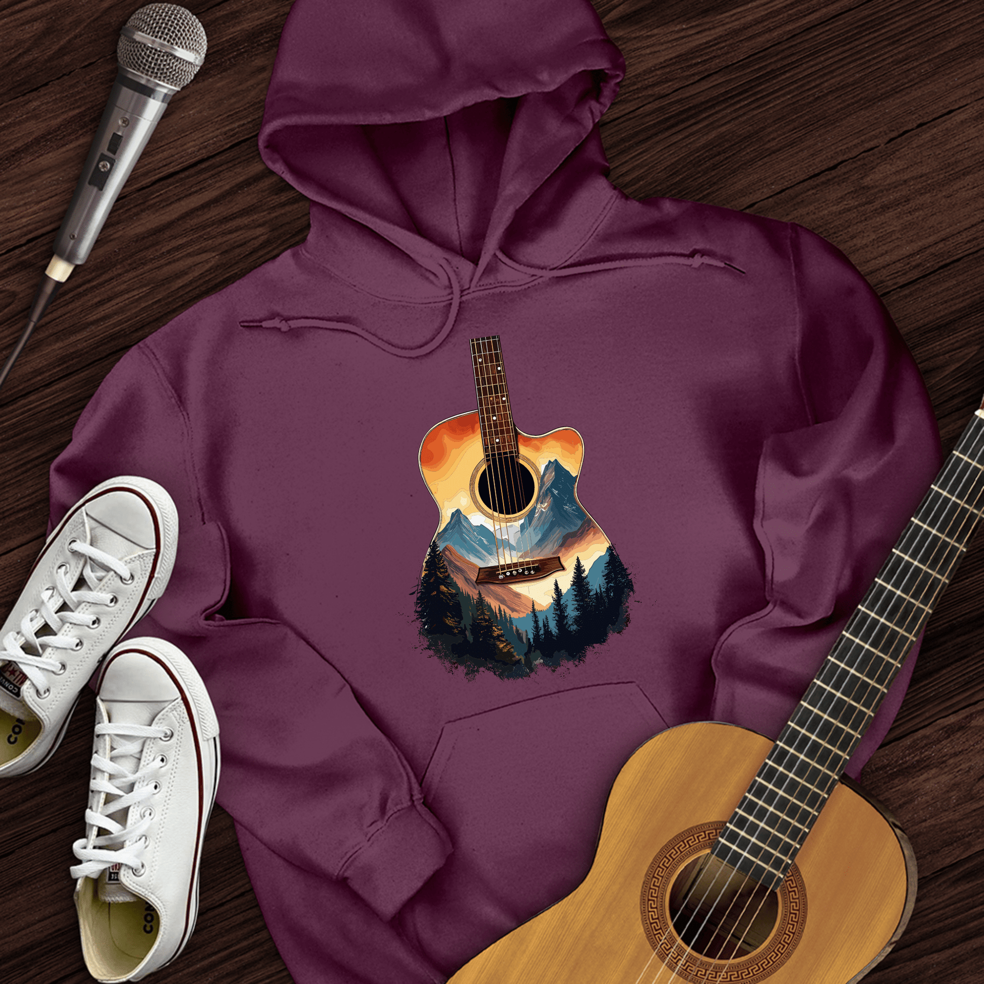 Printify Hoodie Maroon / S Acoustic Heaven Hoodie