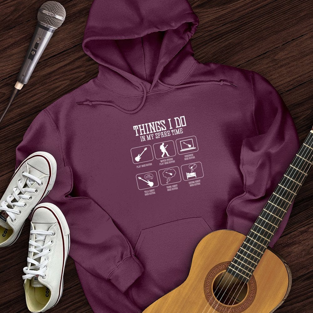 Printify Hoodie Maroon / S All I Do is Bass Guitar Hoodie