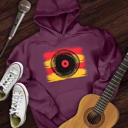 Printify Hoodie Maroon / S Cartoon Record Hoodie