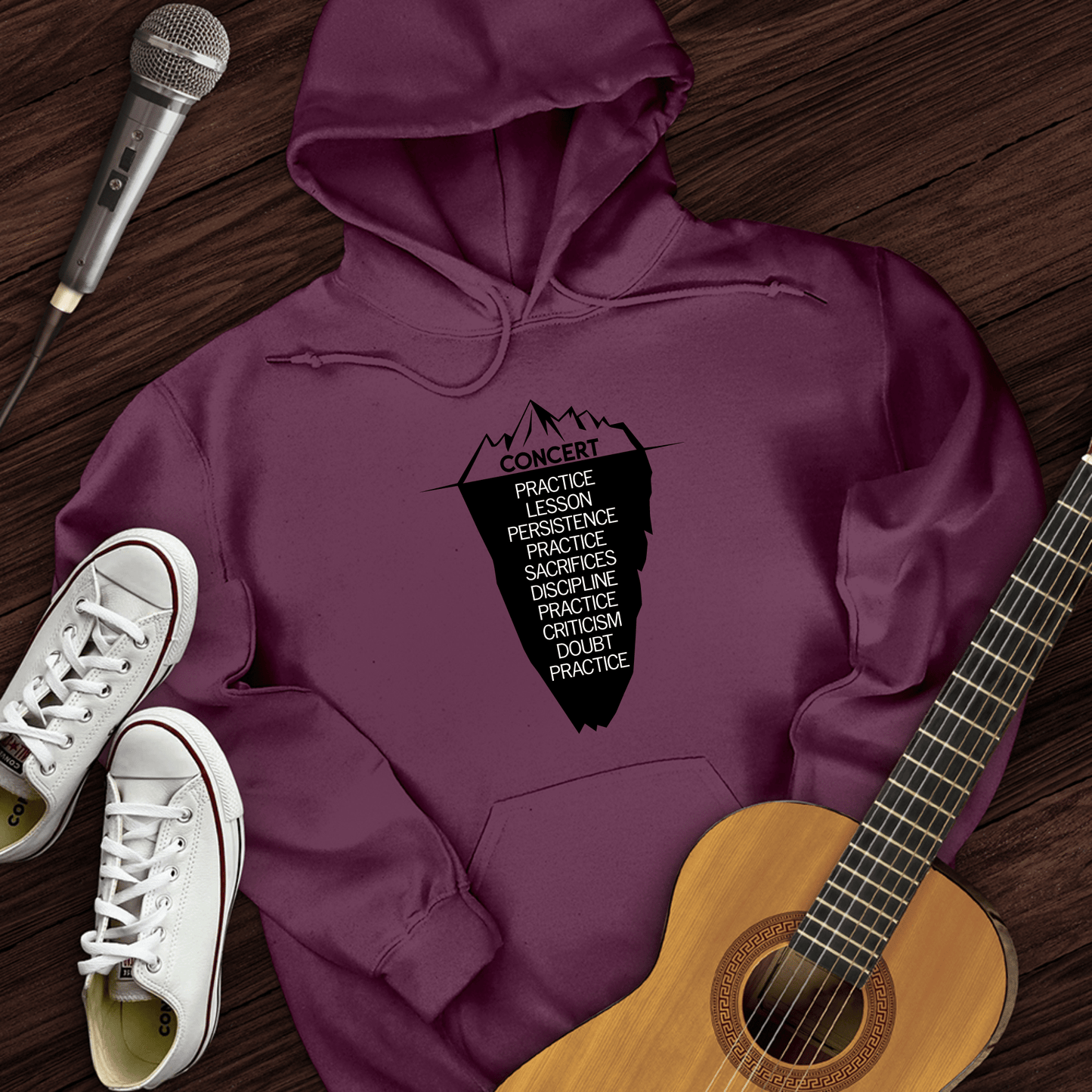 Printify Hoodie Maroon / S Concert Hoodie