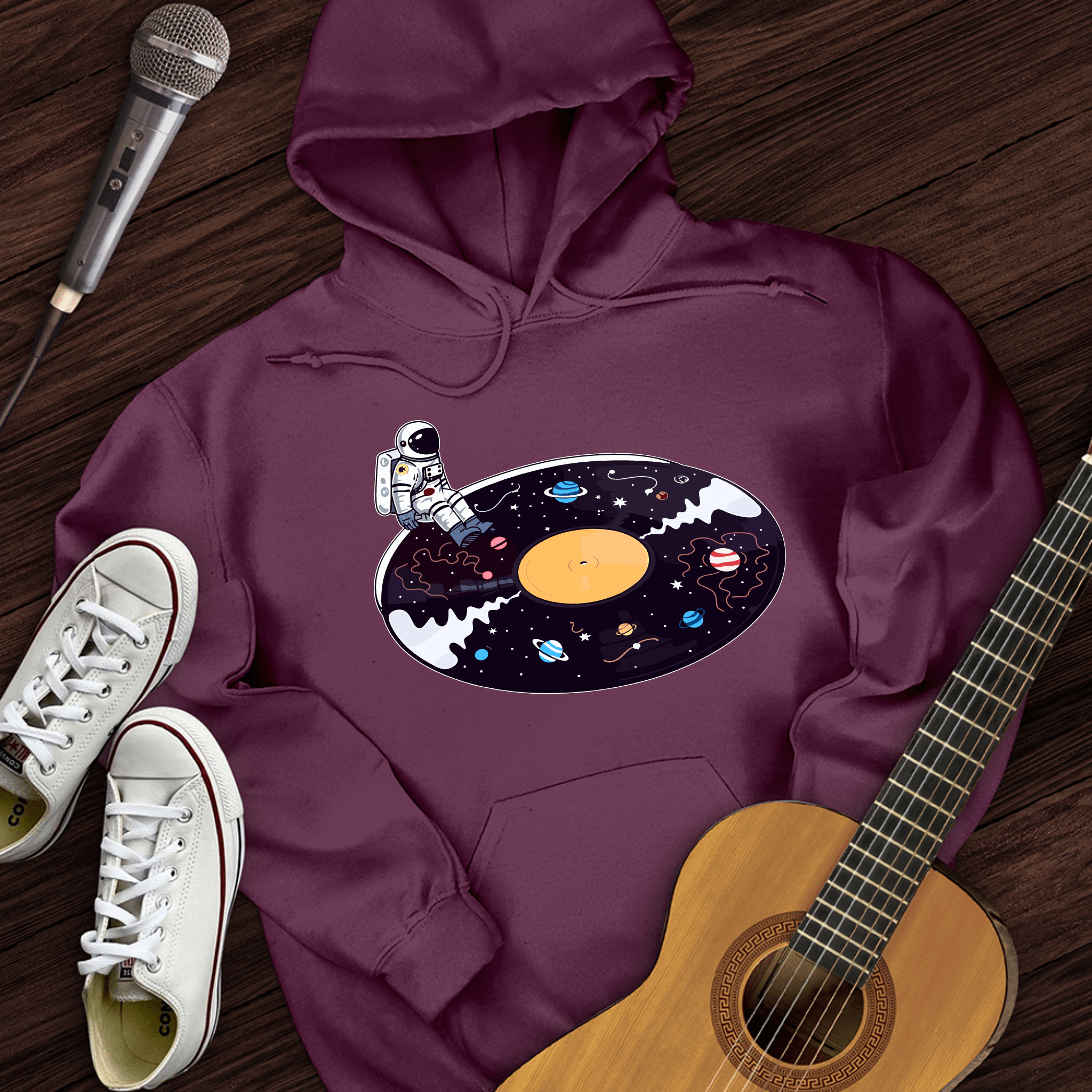 Printify Hoodie Maroon / S Cosmic Vinyl Hoodie