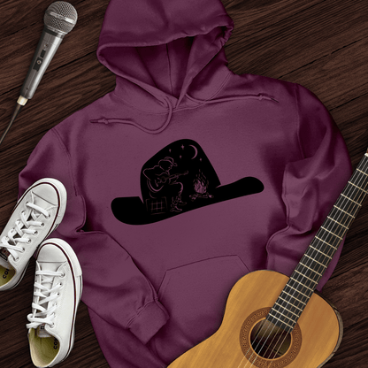 Printify Hoodie Maroon / S Cowboy Hat Hoodie