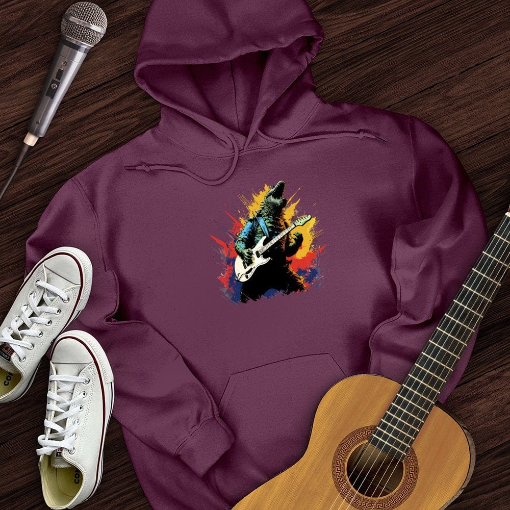 Printify Hoodie Maroon / S Dino Rocker Hoodie