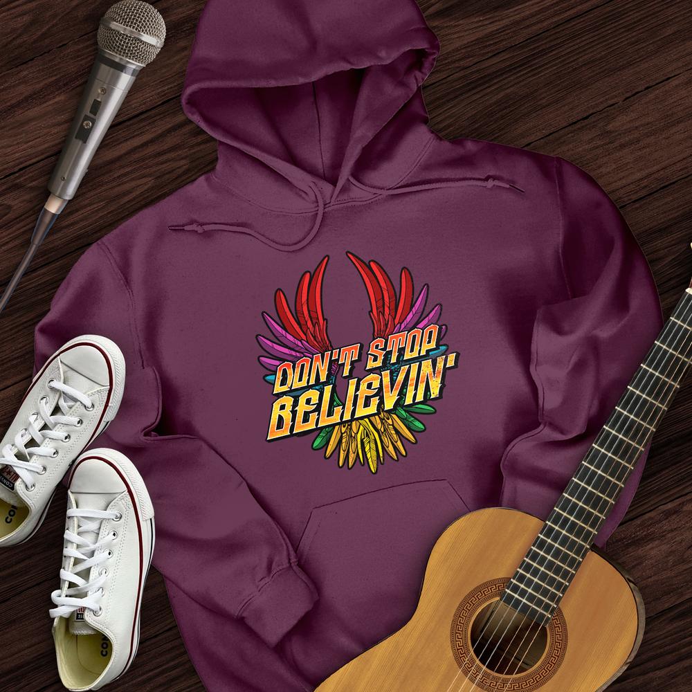 Printify Hoodie Maroon / S Don't Stop Believin' Hoodie