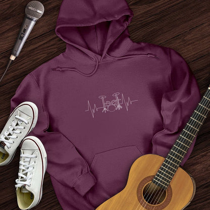 Printify Hoodie Maroon / S Drummer Heartbeat Hoodie