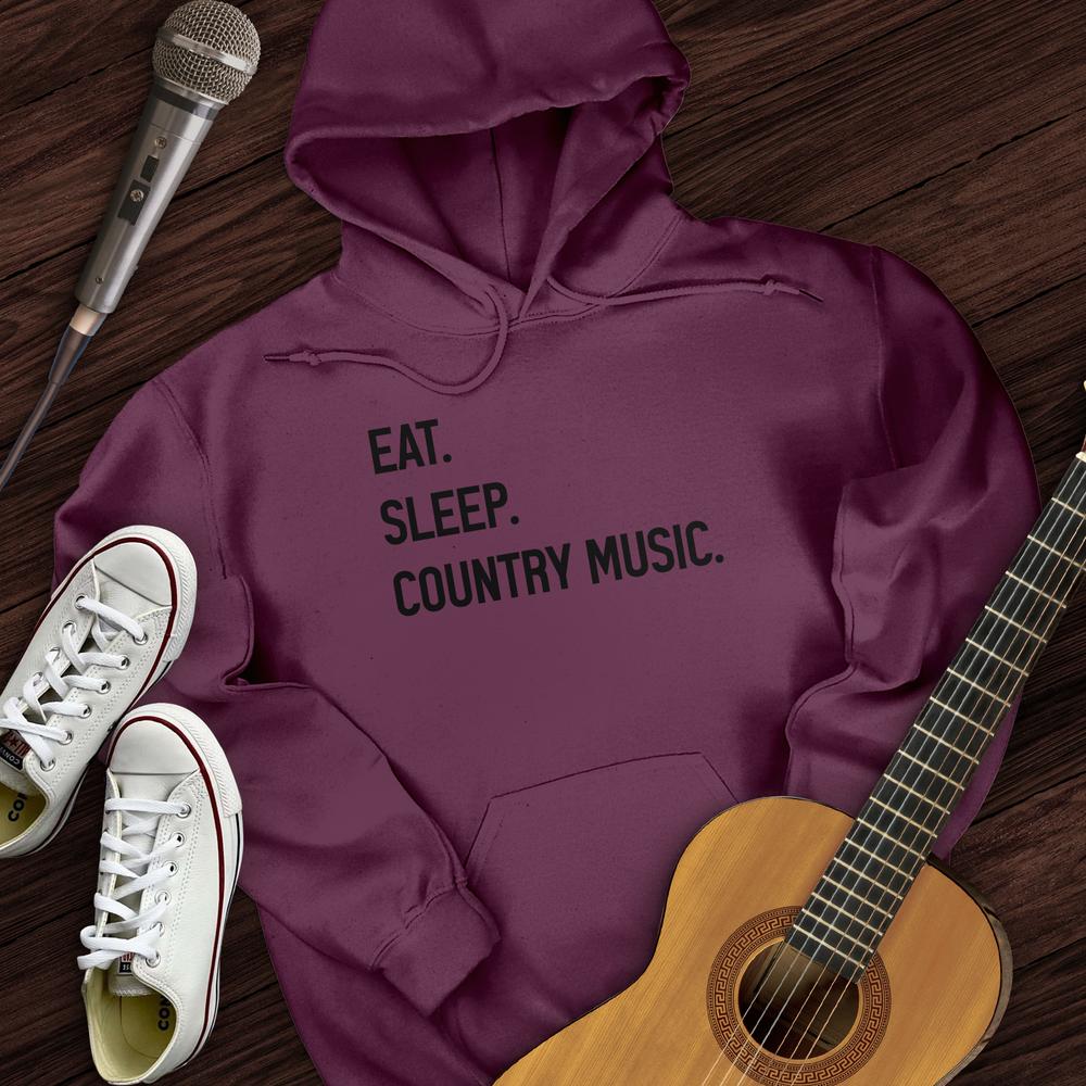 Printify Hoodie Maroon / S Eat, Sleep, Country Hoodie