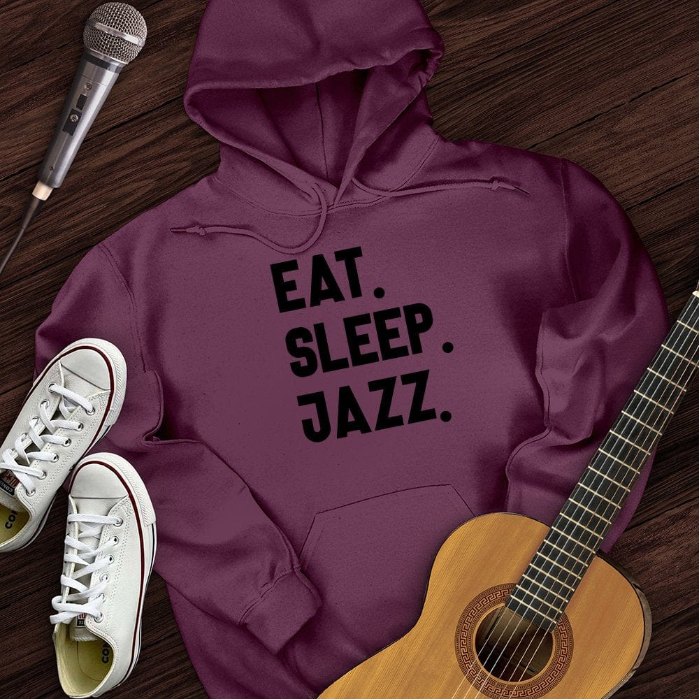 Printify Hoodie Maroon / S Eat Sleep Jazz Hoodie