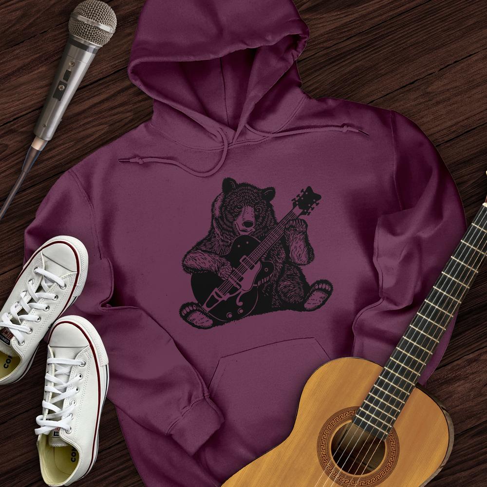 Printify Hoodie Maroon / S Guitar Bear Hoodie