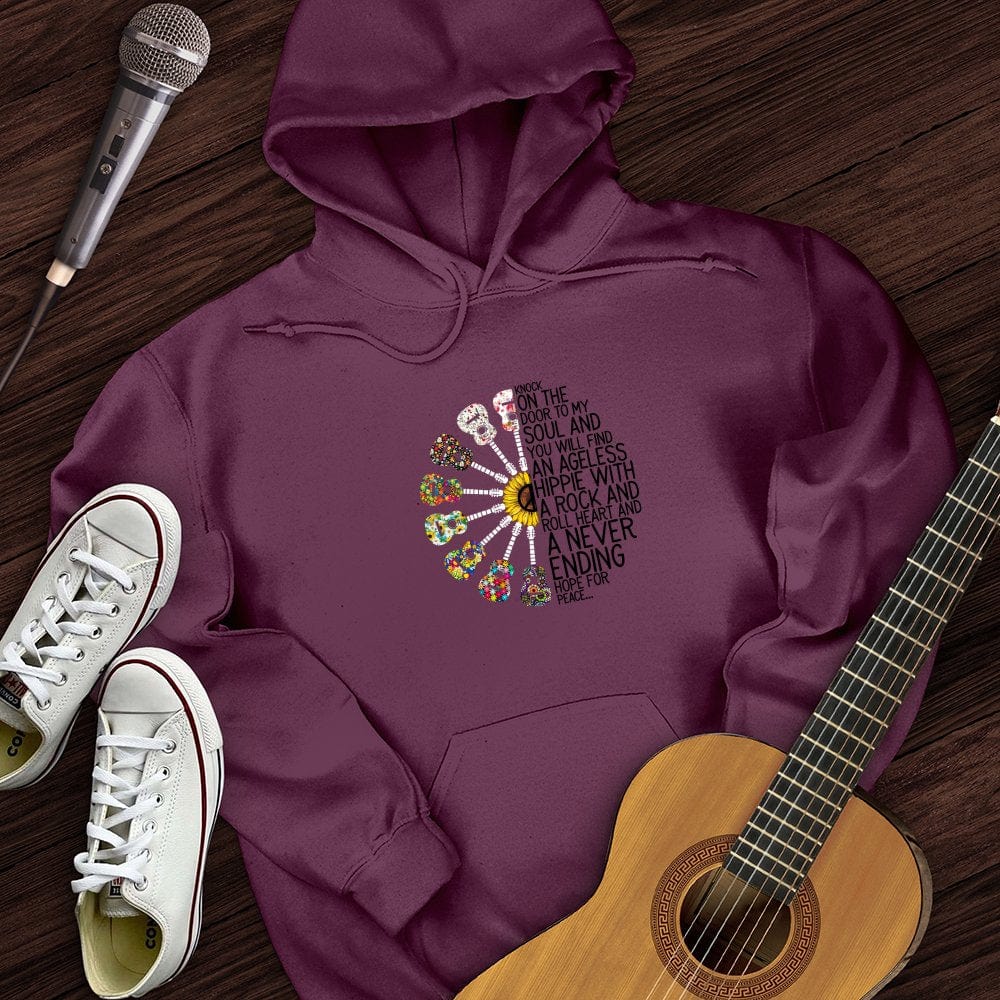 Printify Hoodie Maroon / S Hippie Soul Hoodie