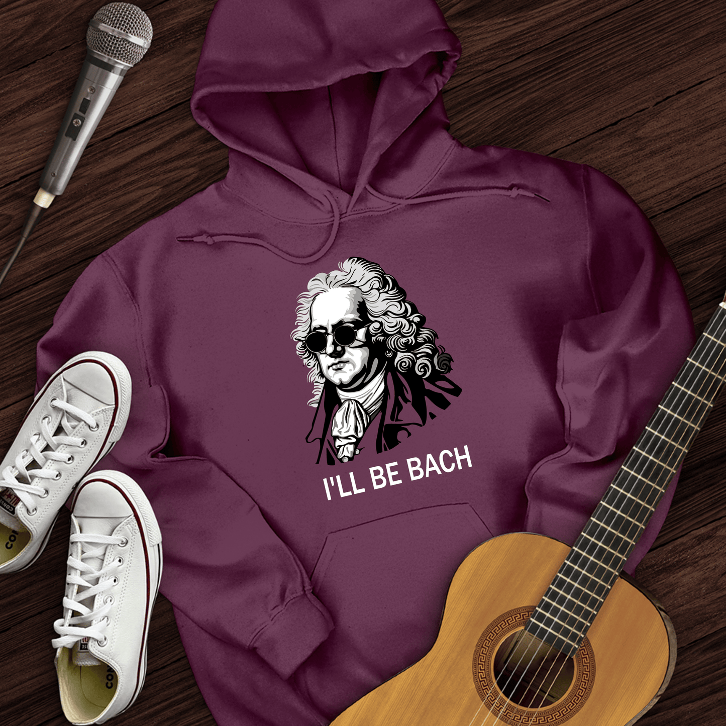 Printify Hoodie Maroon / S I'll Be Bach Hoodie
