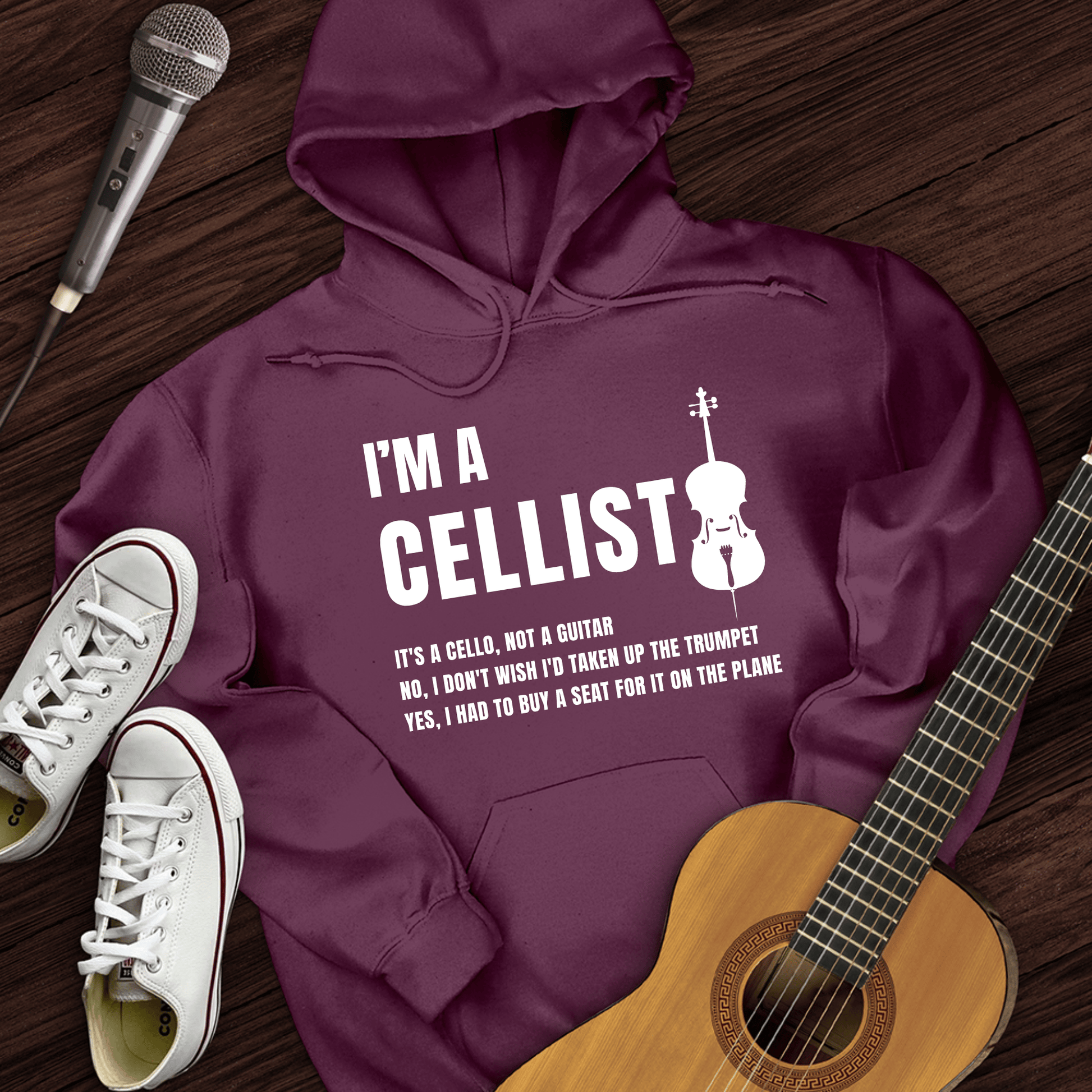 Printify Hoodie Maroon / S I'm A Cellist Hoodie