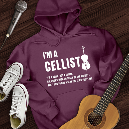 Printify Hoodie Maroon / S I'm A Cellist Hoodie