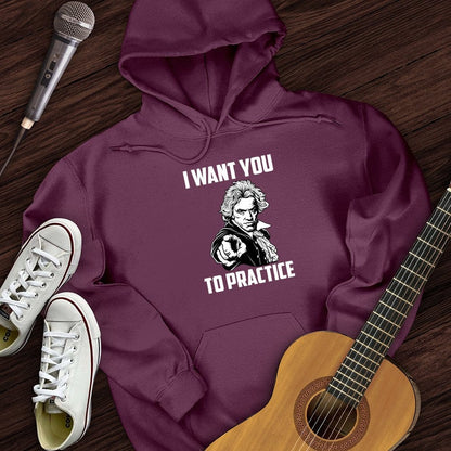 Printify Hoodie Maroon / S I Want To Practice Hoodie