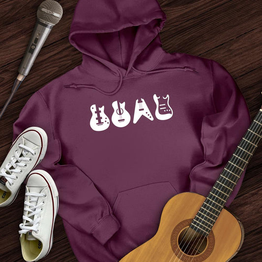 Printify Hoodie Maroon / S Iconic Guitar Hoodie