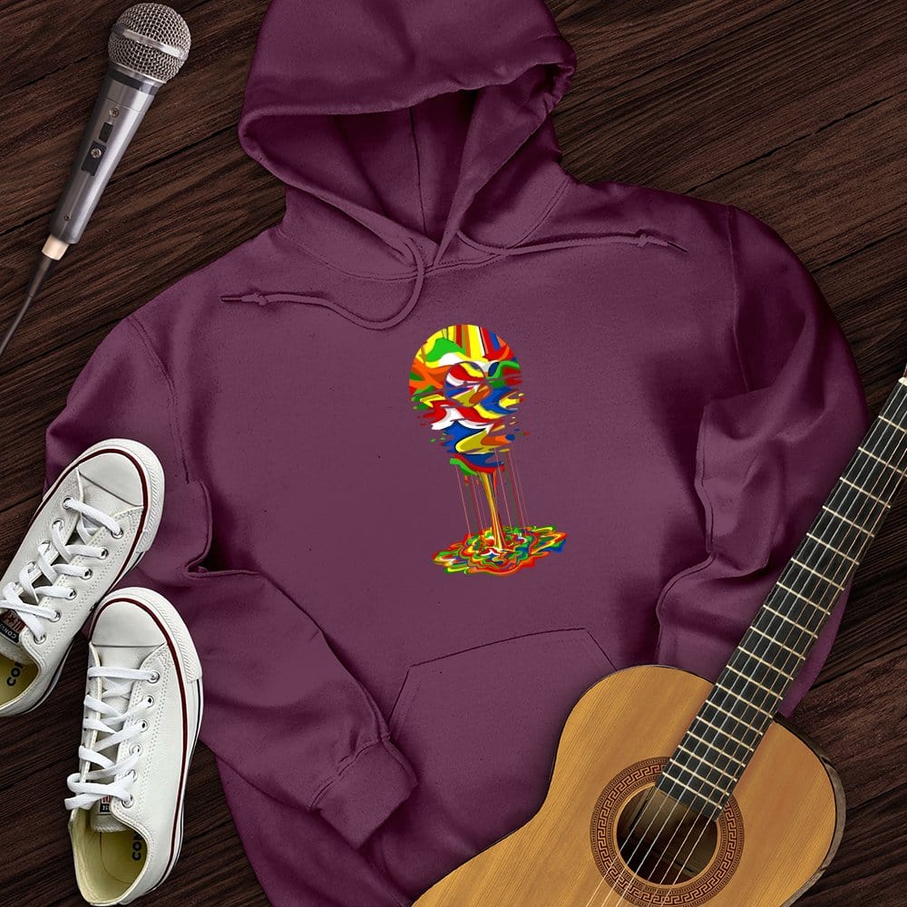 Printify Hoodie Maroon / S Melting Rainbow Vinyl Hoodie