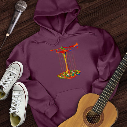 Printify Hoodie Maroon / S Melting Trumpet Hoodie