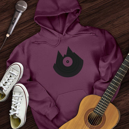 Printify Hoodie Maroon / S Mountain Vinyl Hoodie
