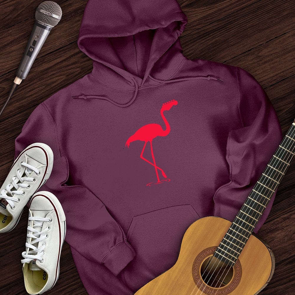 Printify Hoodie Maroon / S Music Flamingo Hoodie
