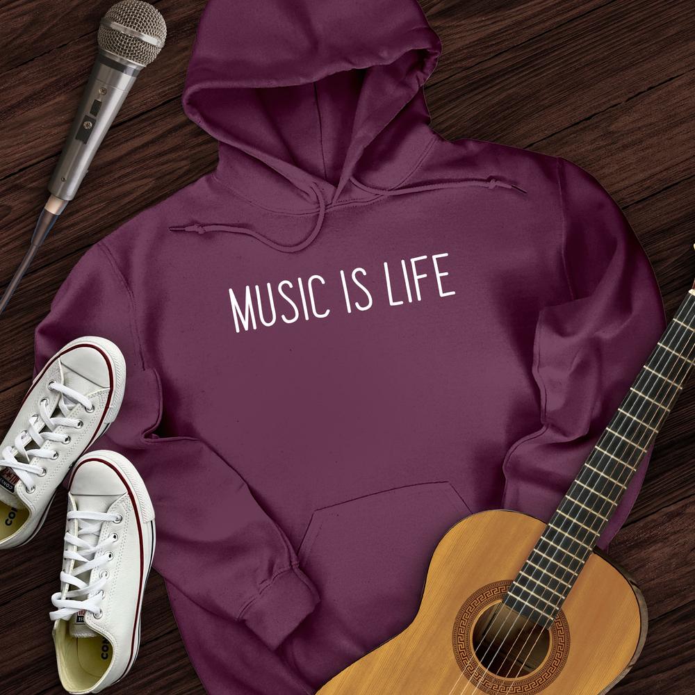Printify Hoodie Maroon / S Music Is Life Hoodie
