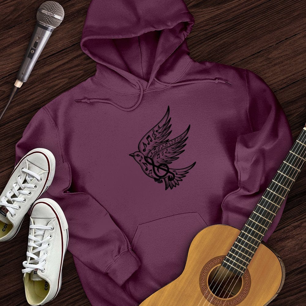 Printify Hoodie Maroon / S Musical Dove Hoodie