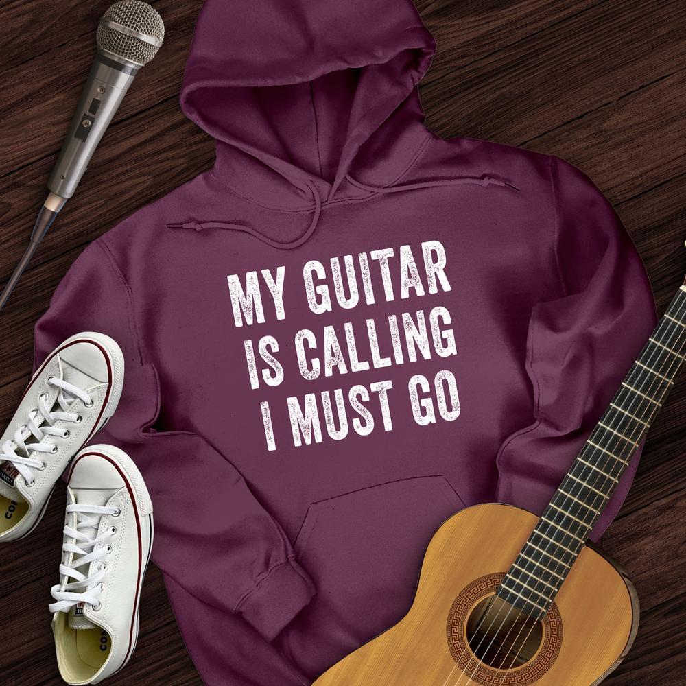 Printify Hoodie Maroon / S My Guitar Is Calling Hoodie