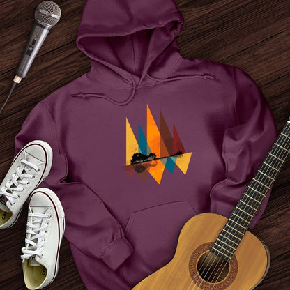 Printify Hoodie Maroon / S Nature Guitar Hoodie