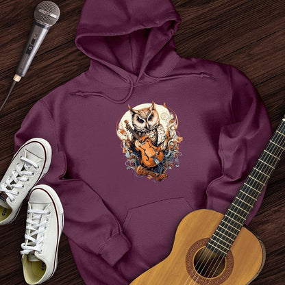Printify Hoodie Maroon / S Owl Violin Hoodie
