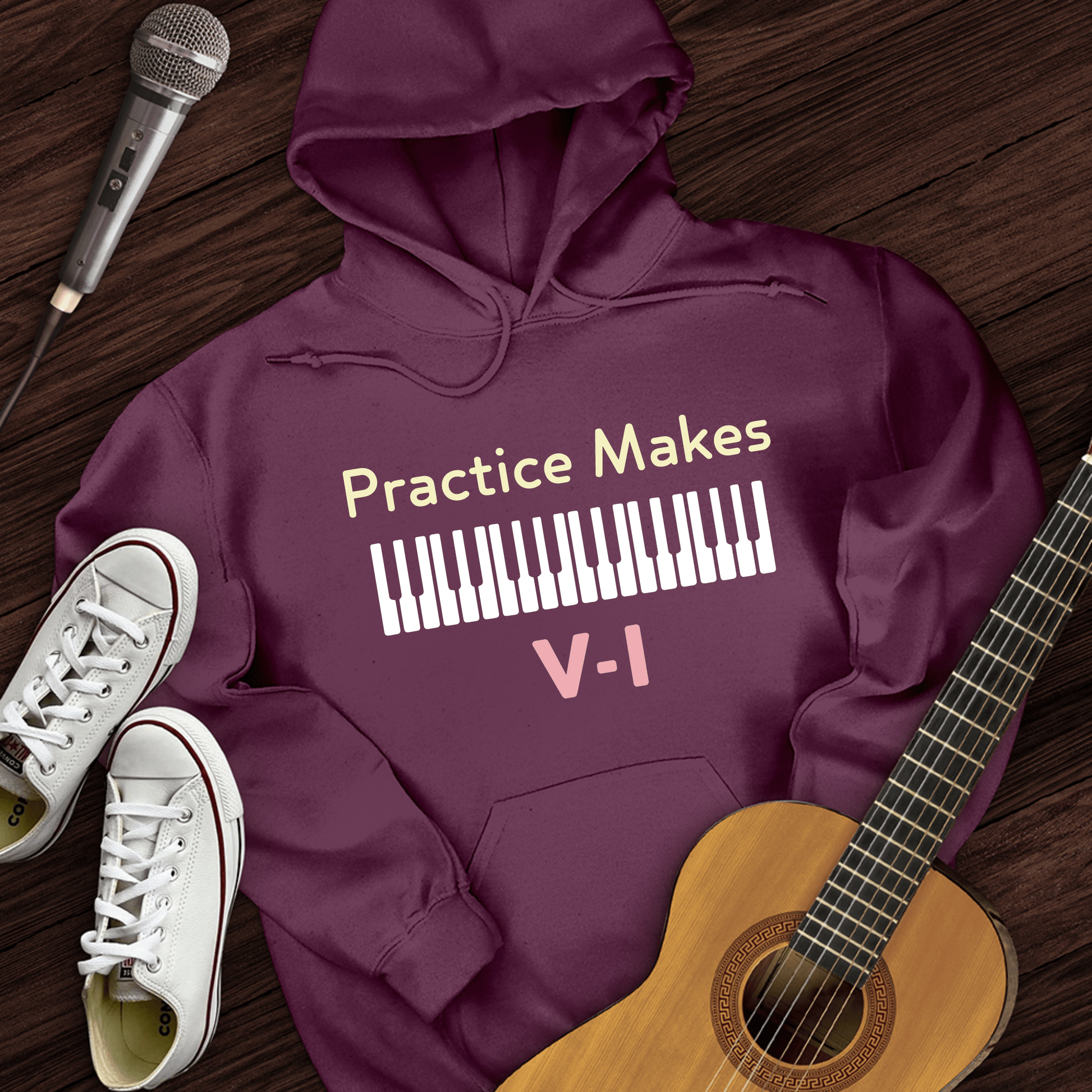 Printify Hoodie Maroon / S Practice Makes Hoodie